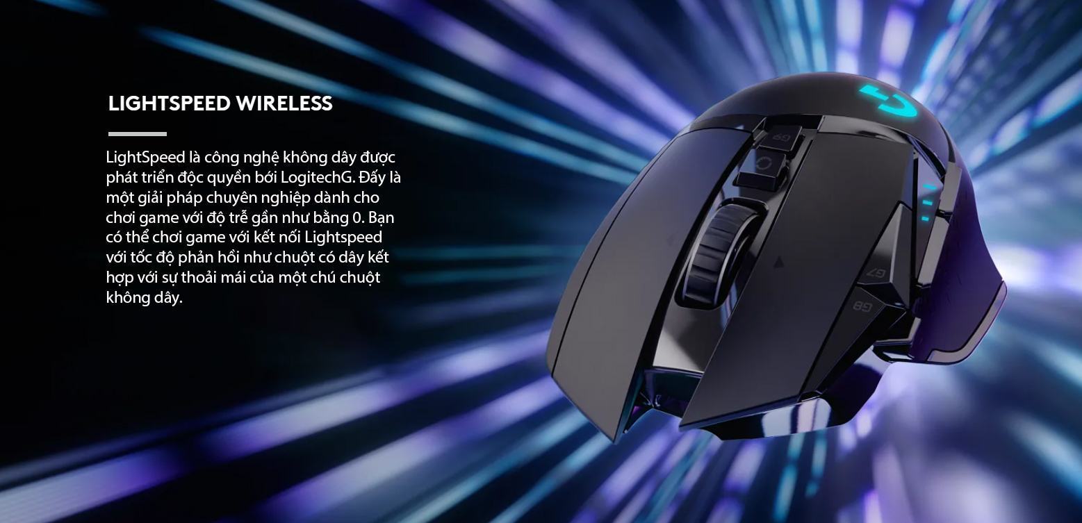 Chuột game Không dây Logitech G502 Hero Lightspeed (USB/RGB/Đen) 2