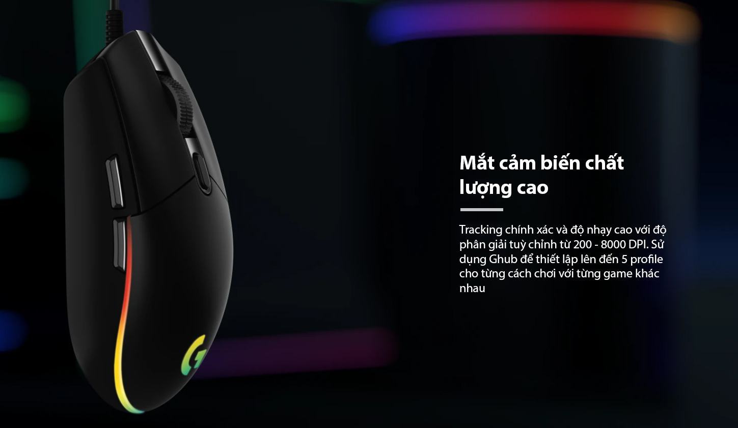 Chuột chơi game Logitech G102 Gen2 Black (USB/RGB/Đen) 3