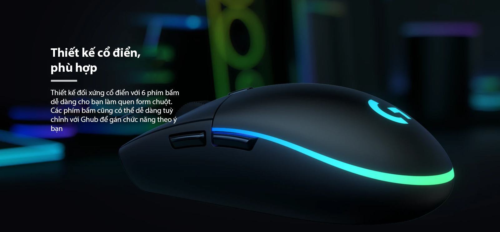 Chuột chơi game Logitech G102 Gen2 Black (USB/RGB/Đen) 4