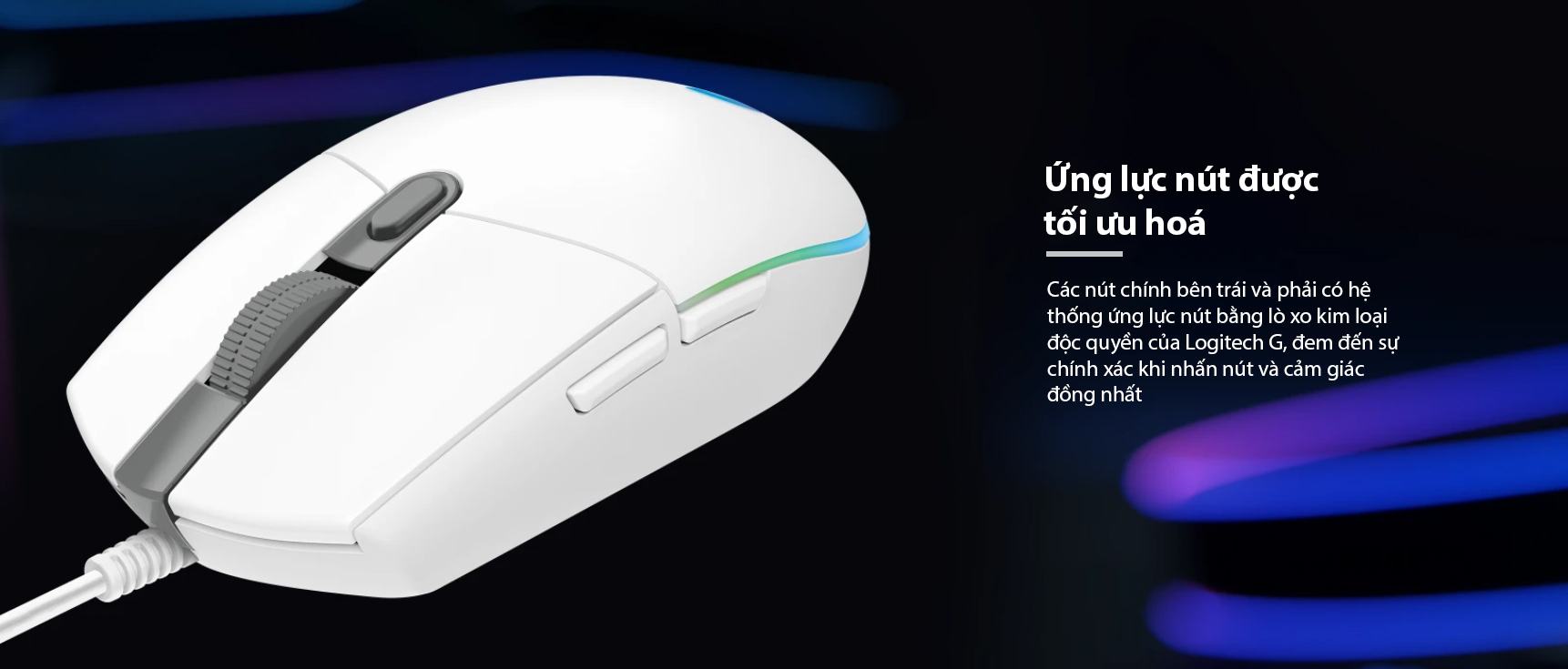 Chuột chơi game Logitech có dây G102 Gen2 White (USB/RGB/Trắng) 4