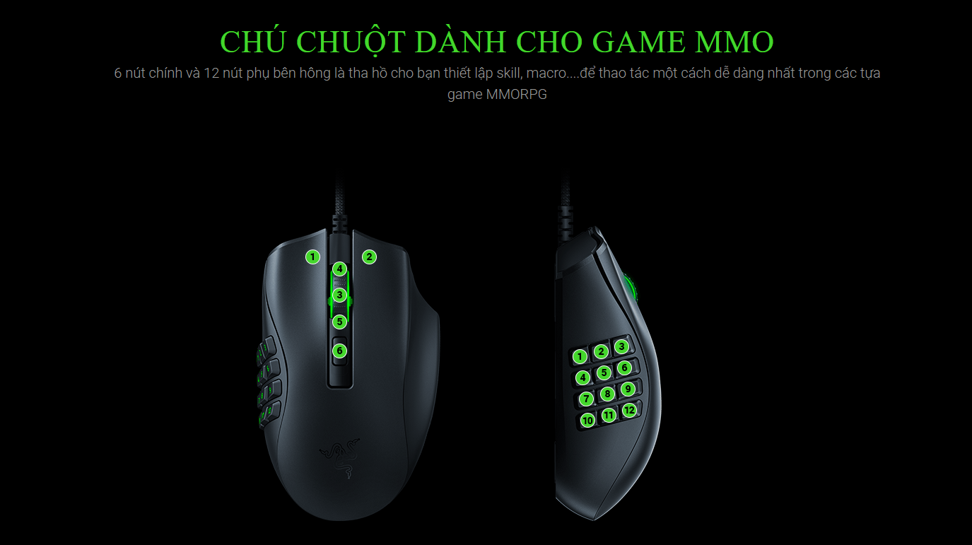 Chuột chơi game Razer Naga X (USB/RGB/Đen) (RZ01-03590100-R3M1) 3