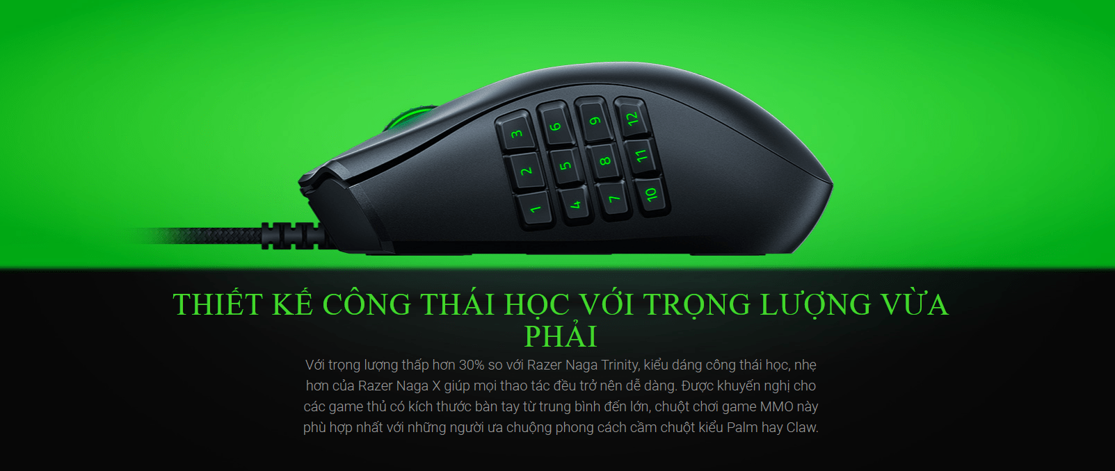 Chuột chơi game Razer Naga X (USB/RGB/Đen) (RZ01-03590100-R3M1) 4