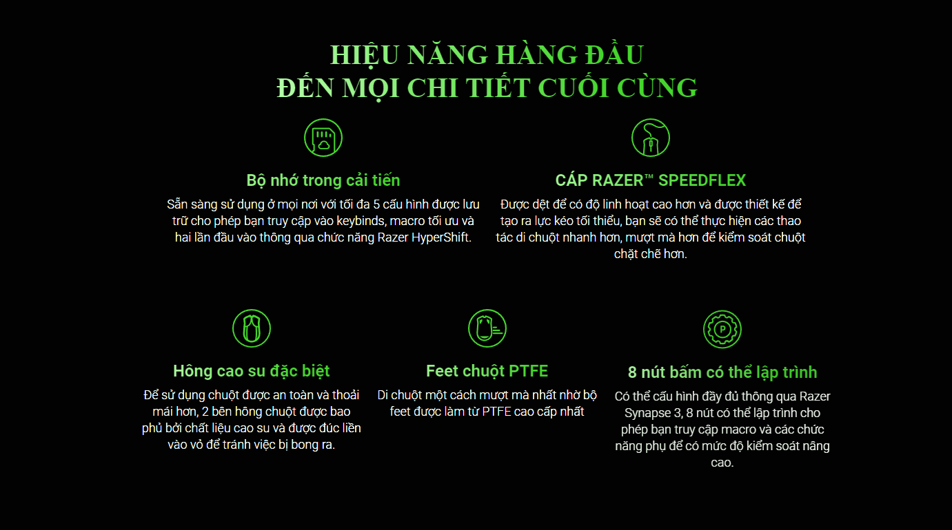 Chuột chơi game Razer Viper 8KHz (USB/RGB/Đen) (RZ01-03580100-R3M1) 6