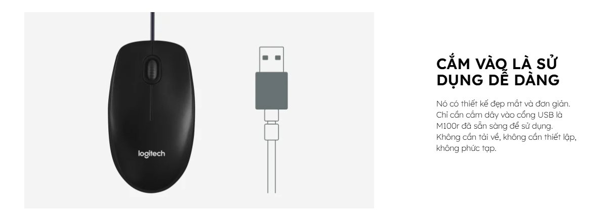 Chuột có dây Logitech M100R 2