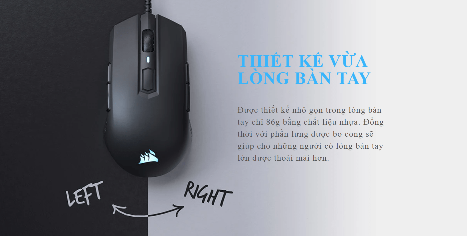 Chuột chơi game Corsair M55 RGB Pro Black (CH-9308011-AP) 2