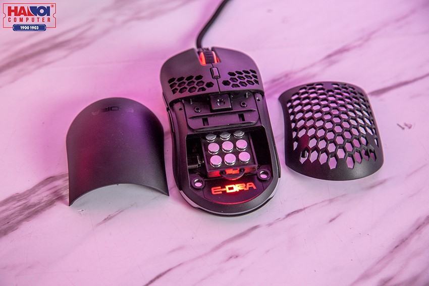 Chuột E-Dra EM618 Đen (USB/RGB/Huano20M/Avago3327/12400dpi)