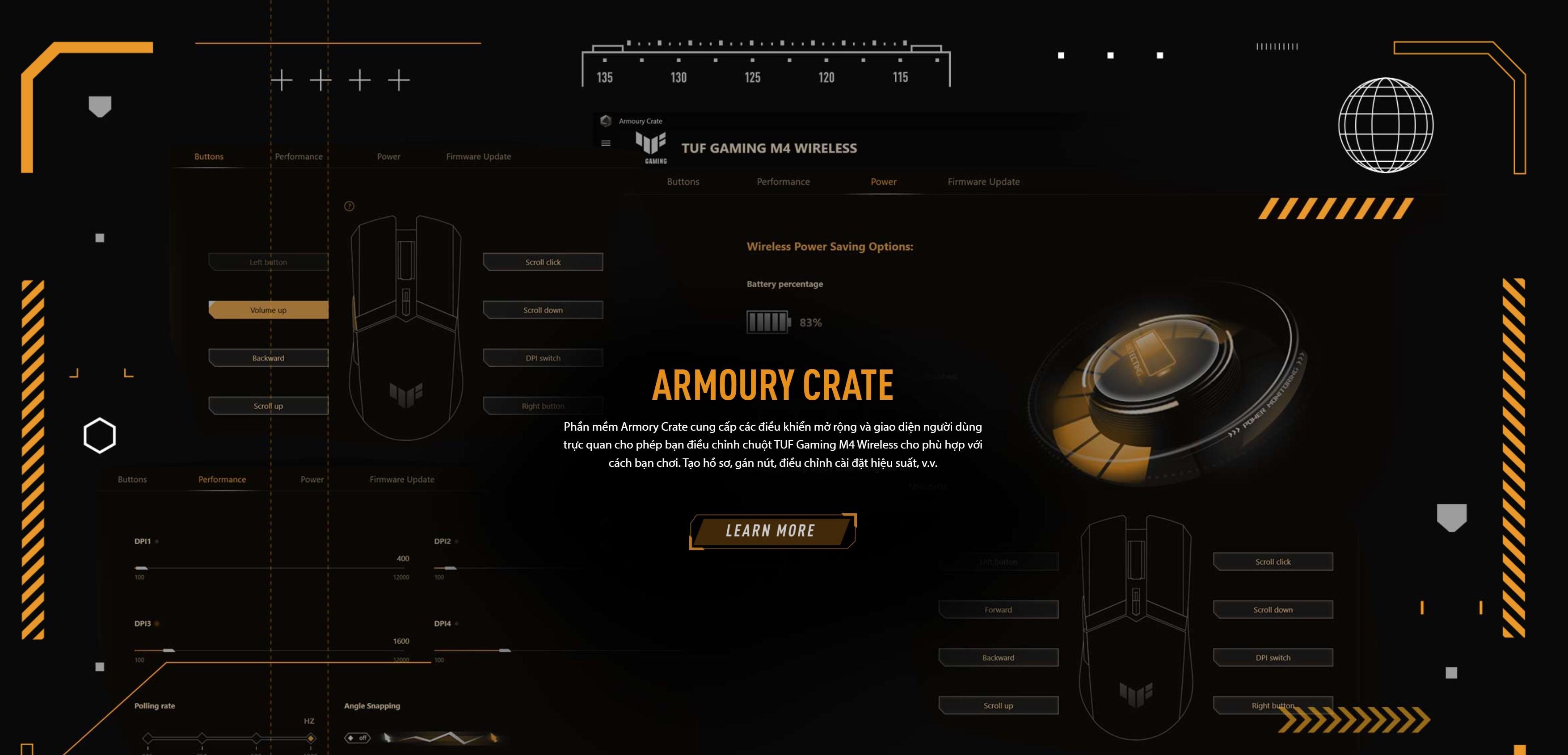 Chuột game không dây Asus TUF M4 Wireless (USB)