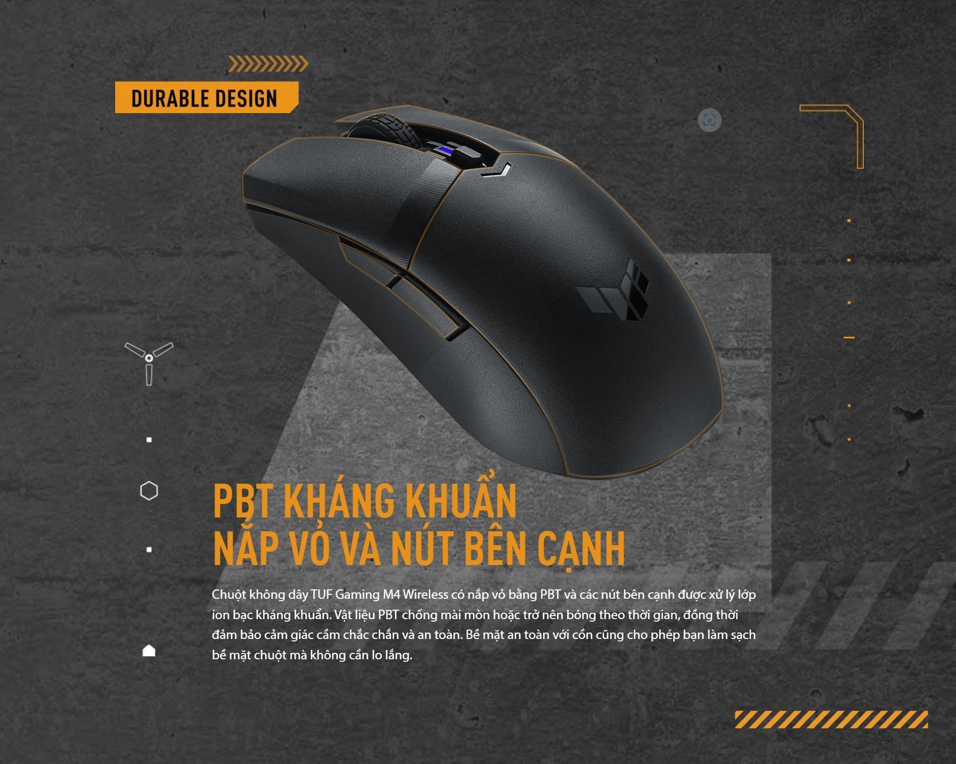 Chuột game không dây Asus TUF M4 Wireless (USB)