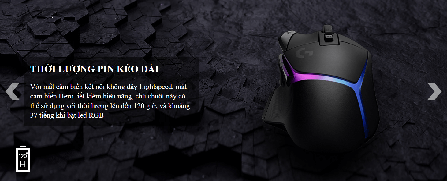 Chuột game không dây Logitech G502X RGB Plus Lightspeed đen (910-006164) 8