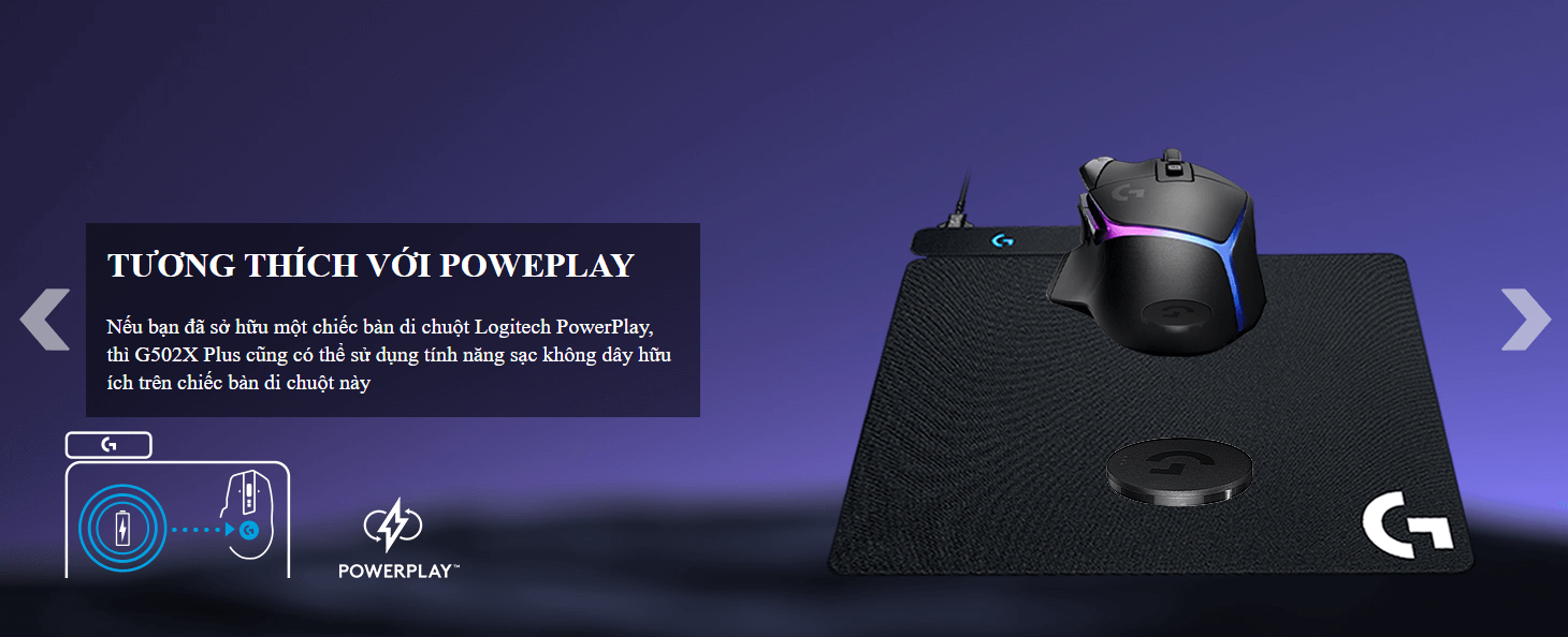 Chuột game không dây Logitech G502X RGB Plus Lightspeed 9