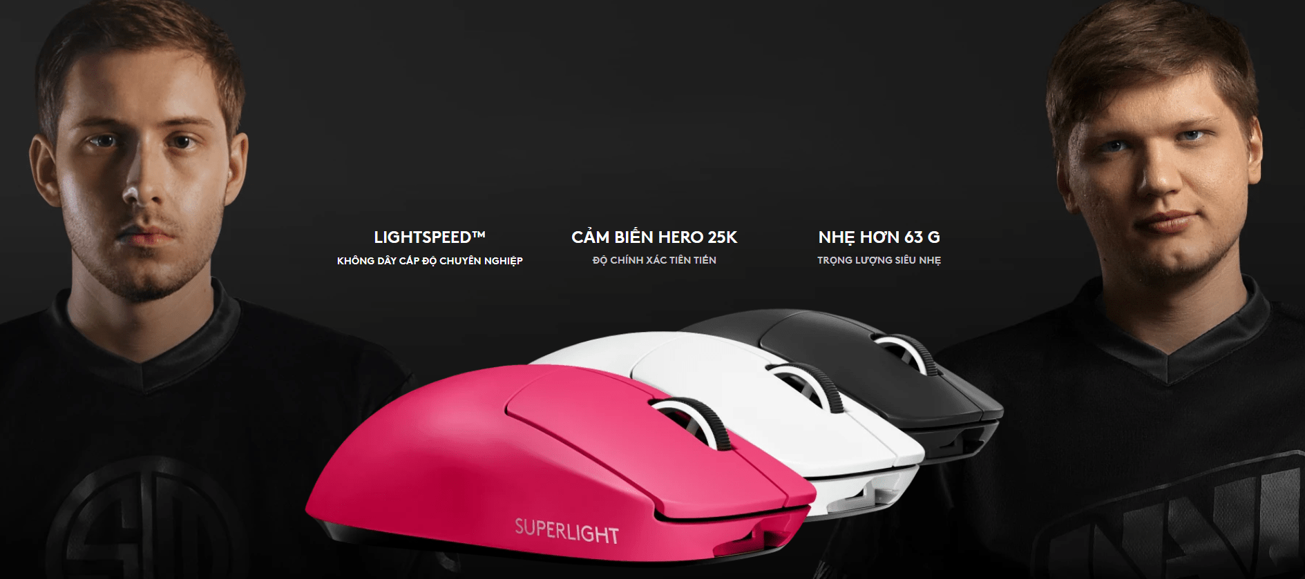 Chuột game không dây Logitech Pro X Superlight Magenta (USB/RGB/hồng) 1