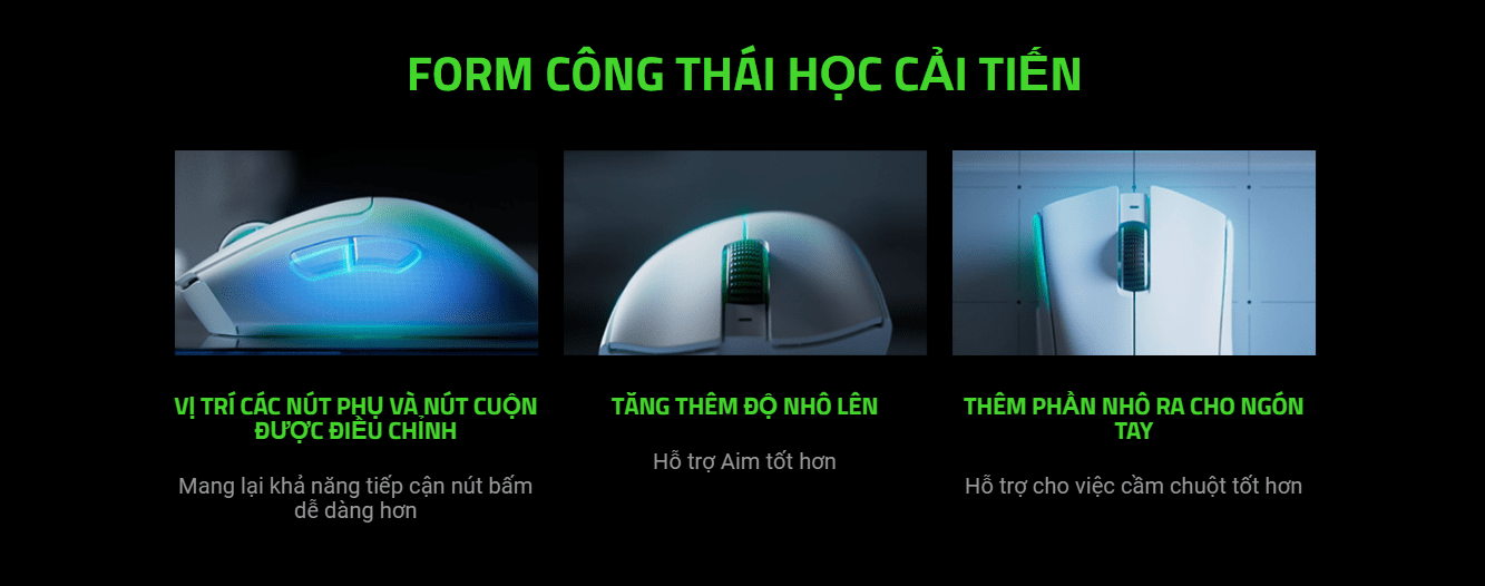 Chuột game không dây Razer DeathAdder V3 Pro Ergonomic (USB/RGB) (RZ01-04630100-R3A1) 3