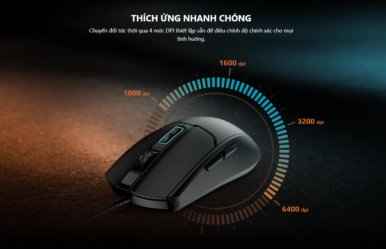 Chuột Gaming có dây MSI FORGE GM100 3