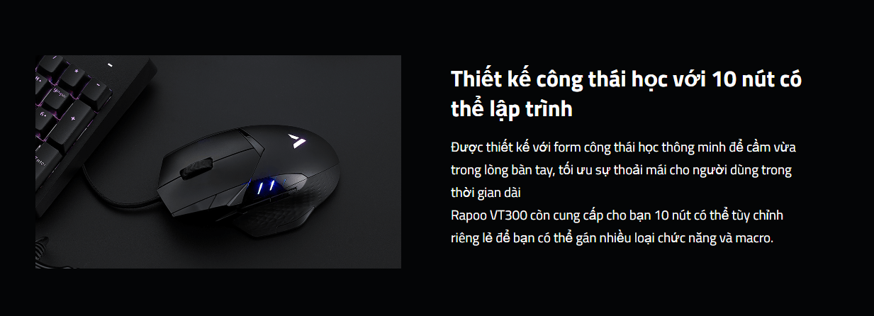 Chuột Gaming có dây Rapoo VT300 2