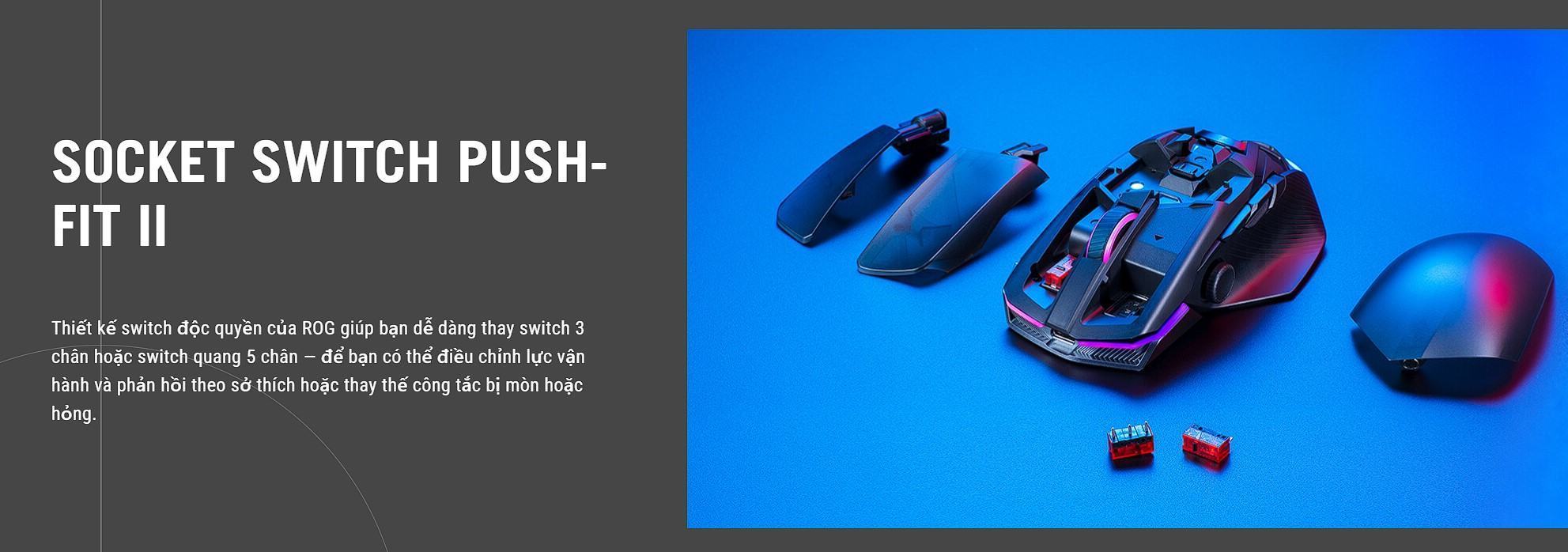 Chuột Gaming không dây ASUS ROG Chakram X Origin (RGB Wireless + Bluetooth + USB) - 90MP02N1-BMUA00