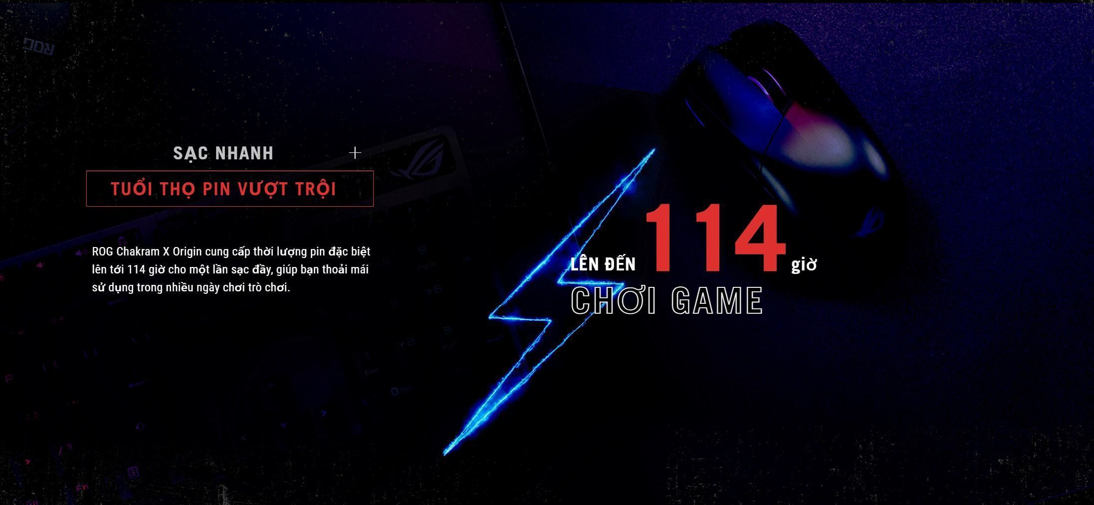 Chuột Gaming không dây ASUS ROG Chakram X Origin (RGB Wireless + Bluetooth + USB) - 90MP02N1-BMUA00