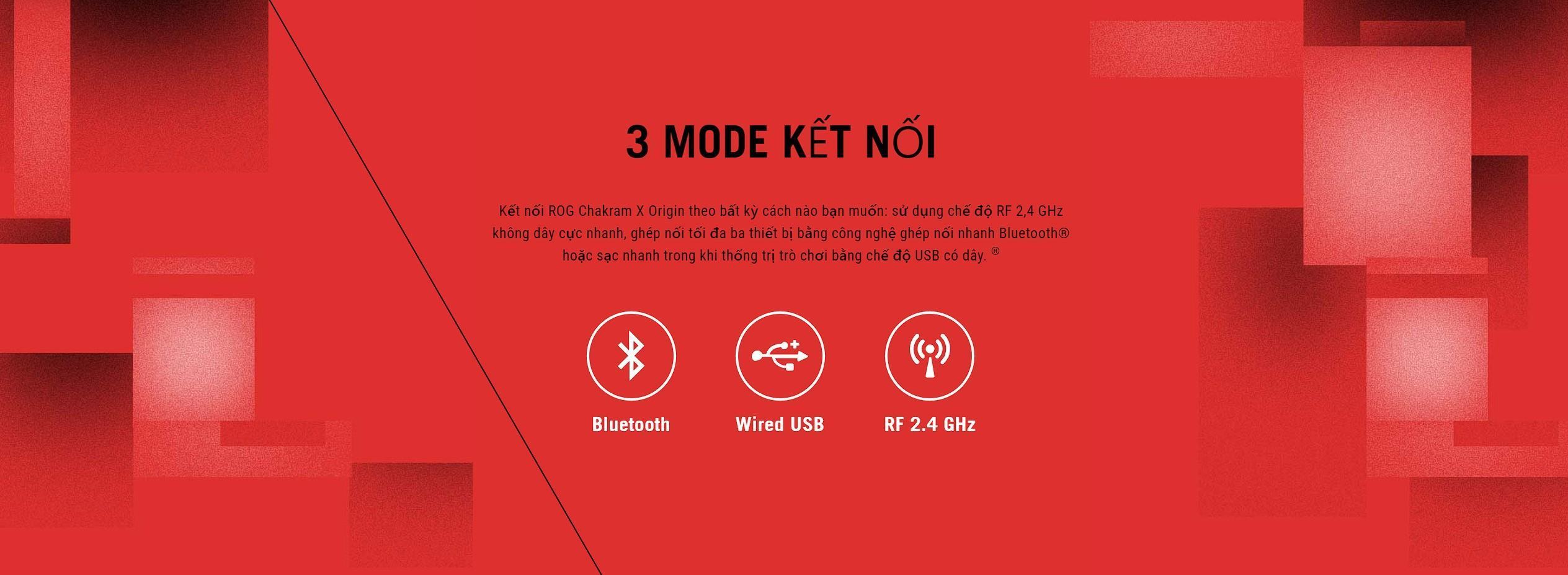 Chuột Gaming không dây ASUS ROG Chakram X Origin (RGB Wireless + Bluetooth + USB) - 90MP02N1-BMUA00