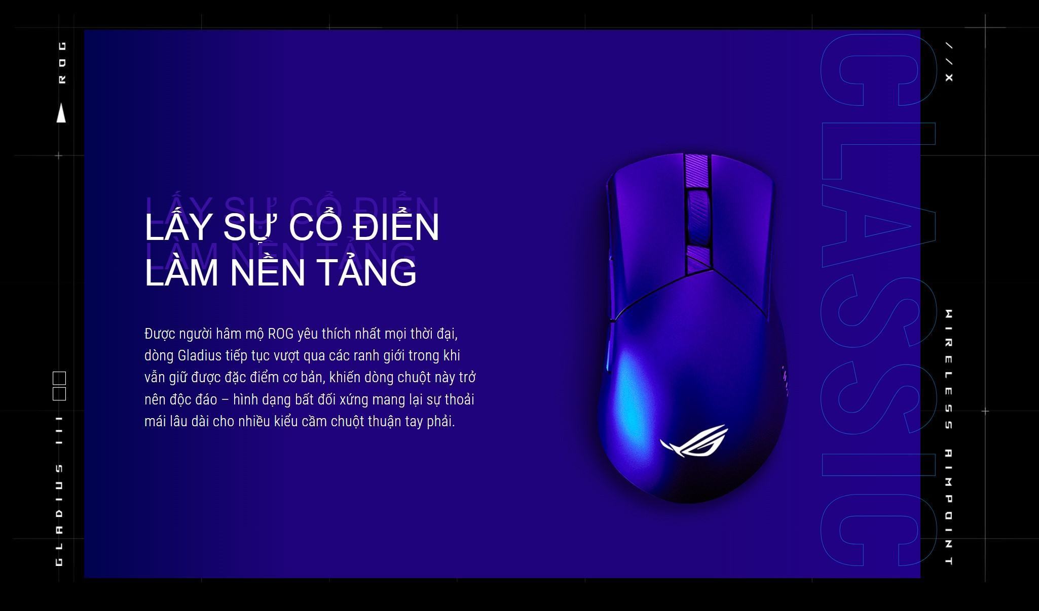 Chuột Gaming không dây ASUS ROG Gladius III Wireless AimPoint White 90MP02Y0-BMUA10