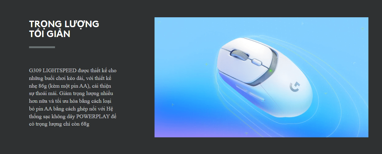 Chuột Gaming Logitech G309 LightSpeed Wireless White 4
