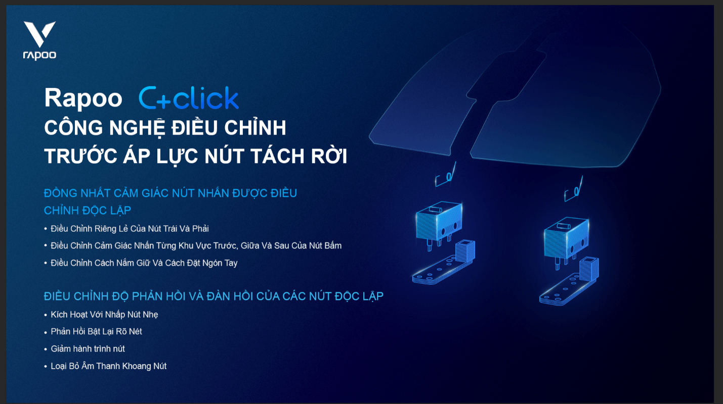 Chuột Gaming Rapoo VT9Pro Light Blue 5