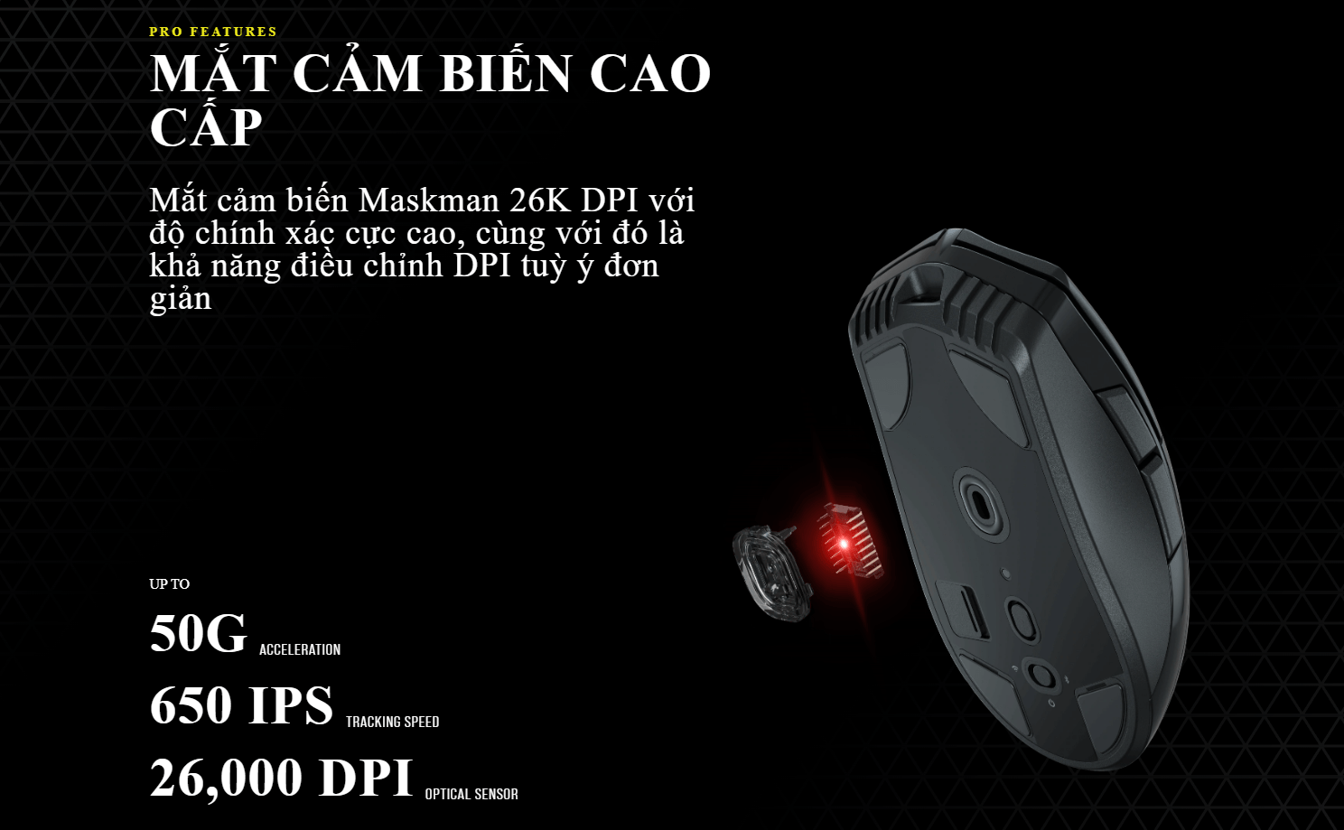 Chuột không dây Corsair Sabre Pro RGB (USB) (CH-9313211-AP) 5