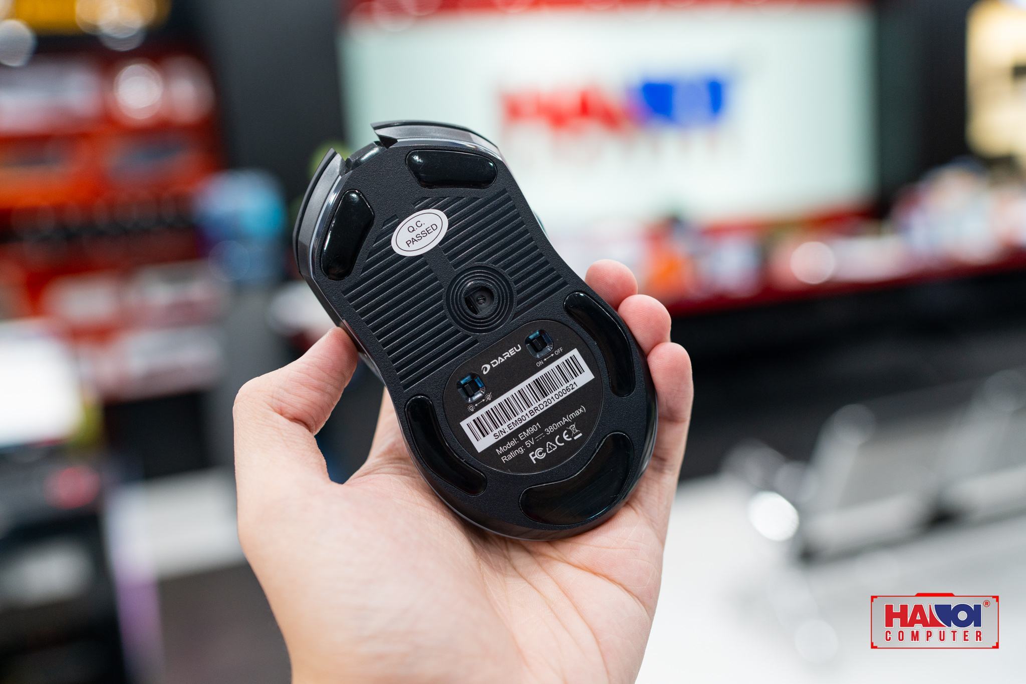 Chuột không dây Dareu EM901X đen (USB/RGB)  2