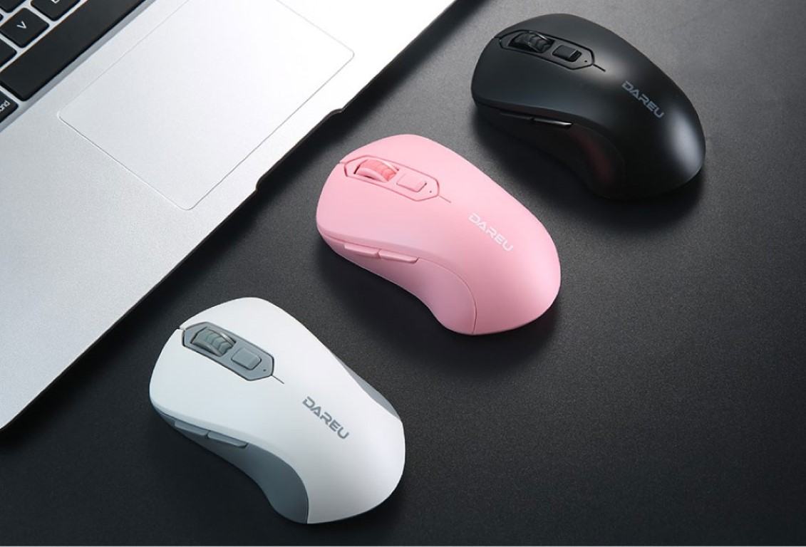 Chuột không dây Dareu LM115G trắng (USB)