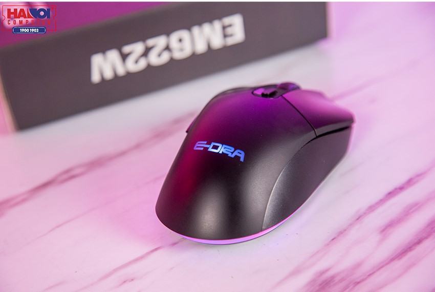 Chuột Không dây E-Dra EM622W Đen (USB/RGB/Huano20M/Avago3327/12400dpi)