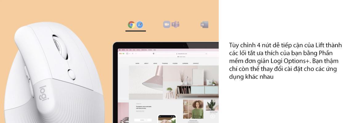 Chuột không dây Logitech Lift Vertical Ergonomic Graphite (910-006479) 9
