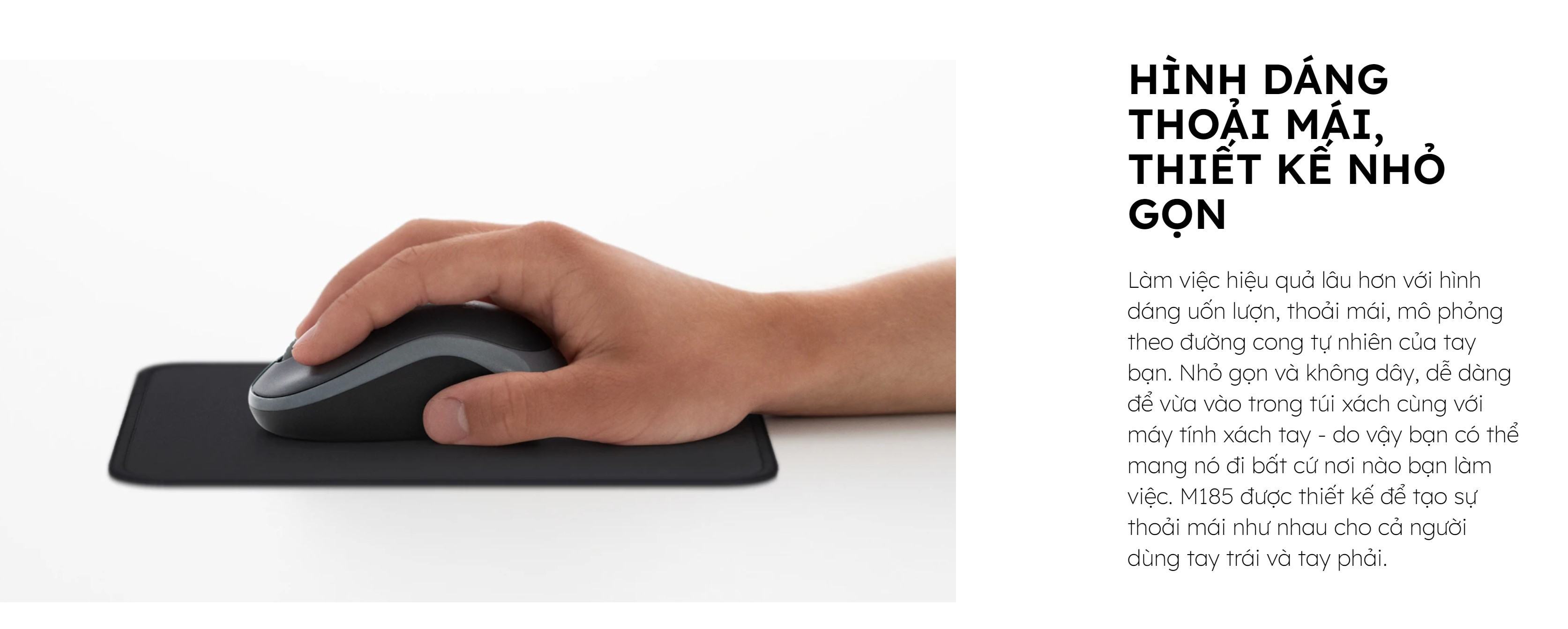 Chuột không dây Logitech M185 Đỏ đen 910-002503