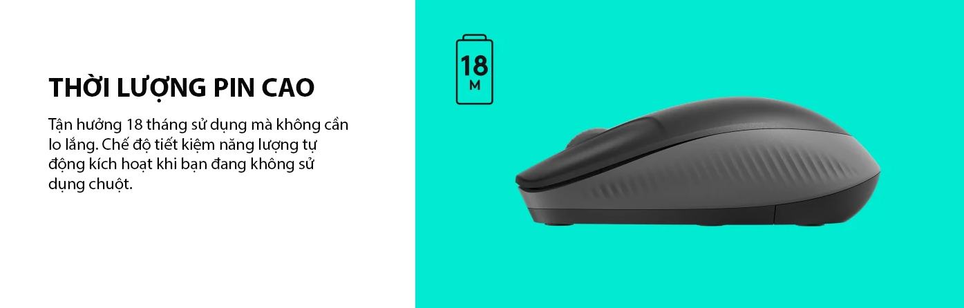 Chuột không dây Logitech M190 đen (910-005913) (USB) 5