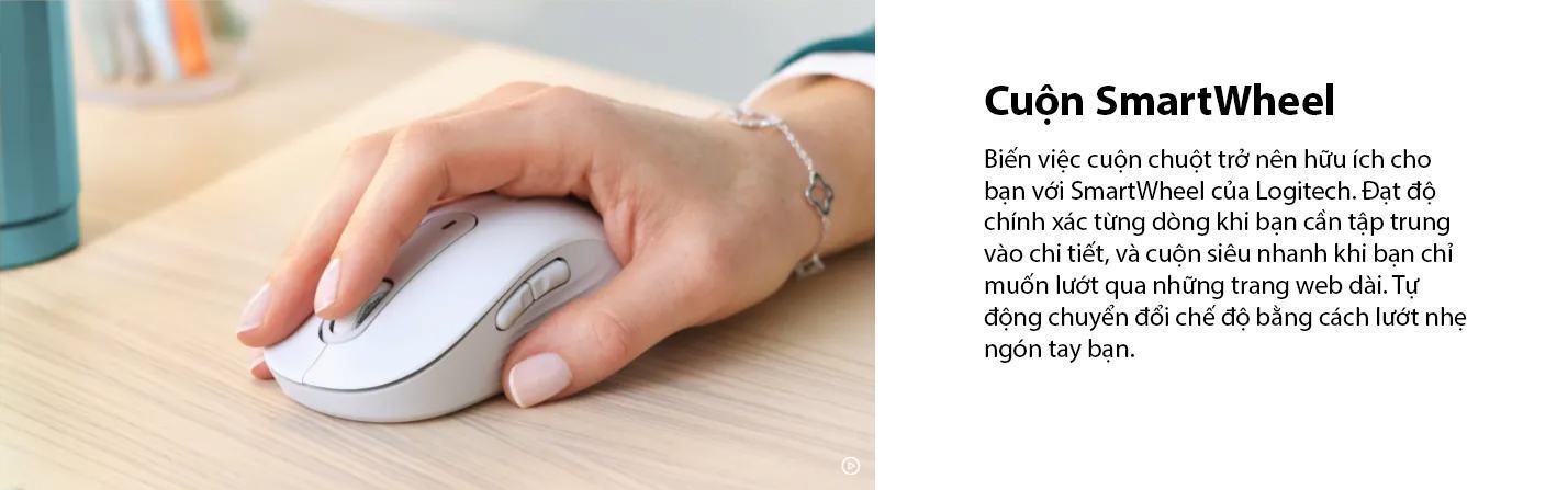 Chuột không dây Logitech M650 Signature Graphite (USB/Bluetooth/Pin AA/Đen xám)2