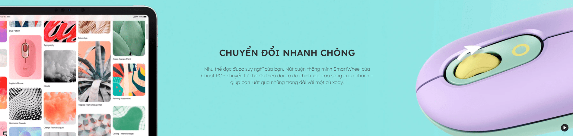 Chuột không dây Logitech Pop Mouse with EMOJI màu Hồng 4