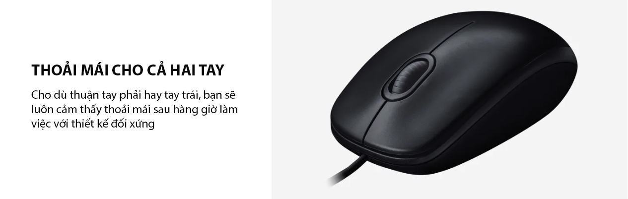 Chuột Logitech B100 Black (910-006605) (USB) 3