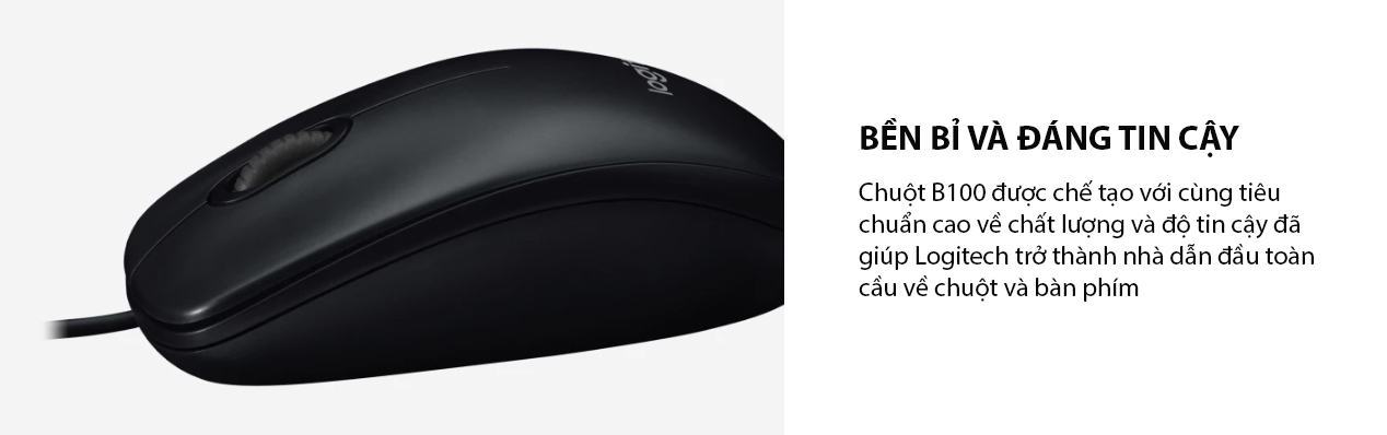 Chuột Logitech B100 Black (910-006605) (USB) 4
