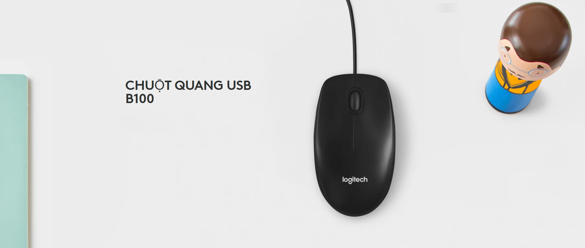 Chuột Logitech B100 Black (910-006605) (USB) 1