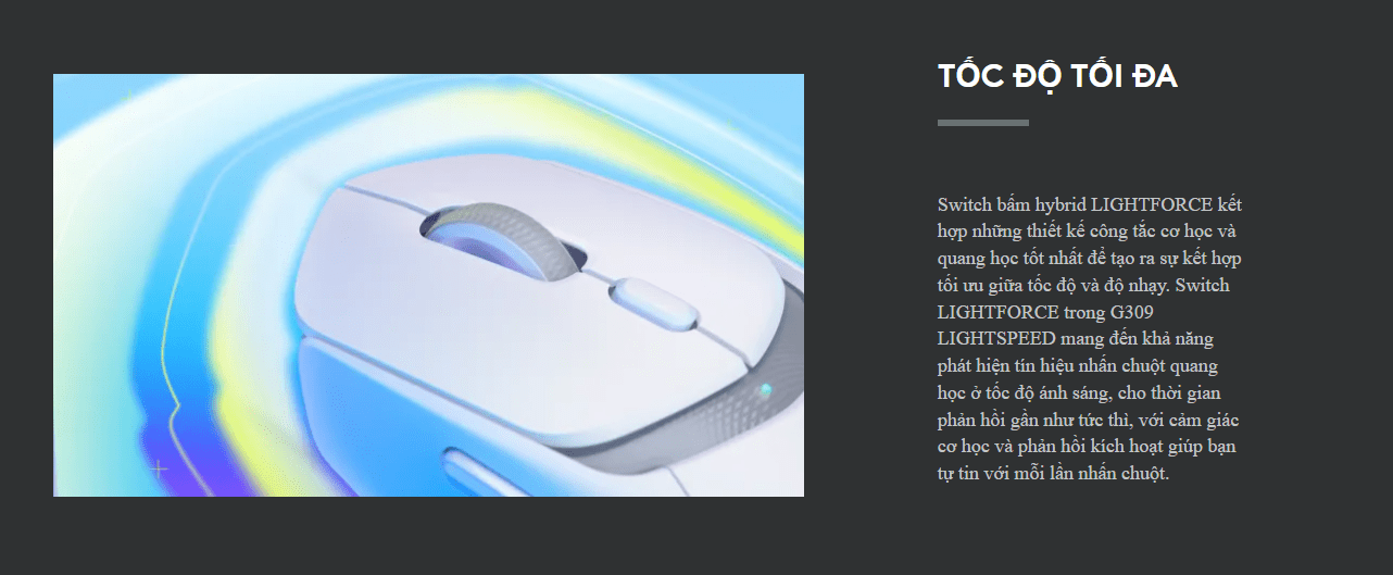 Chuột Gaming Logitech G309 LightSpeed Wireless Black 5