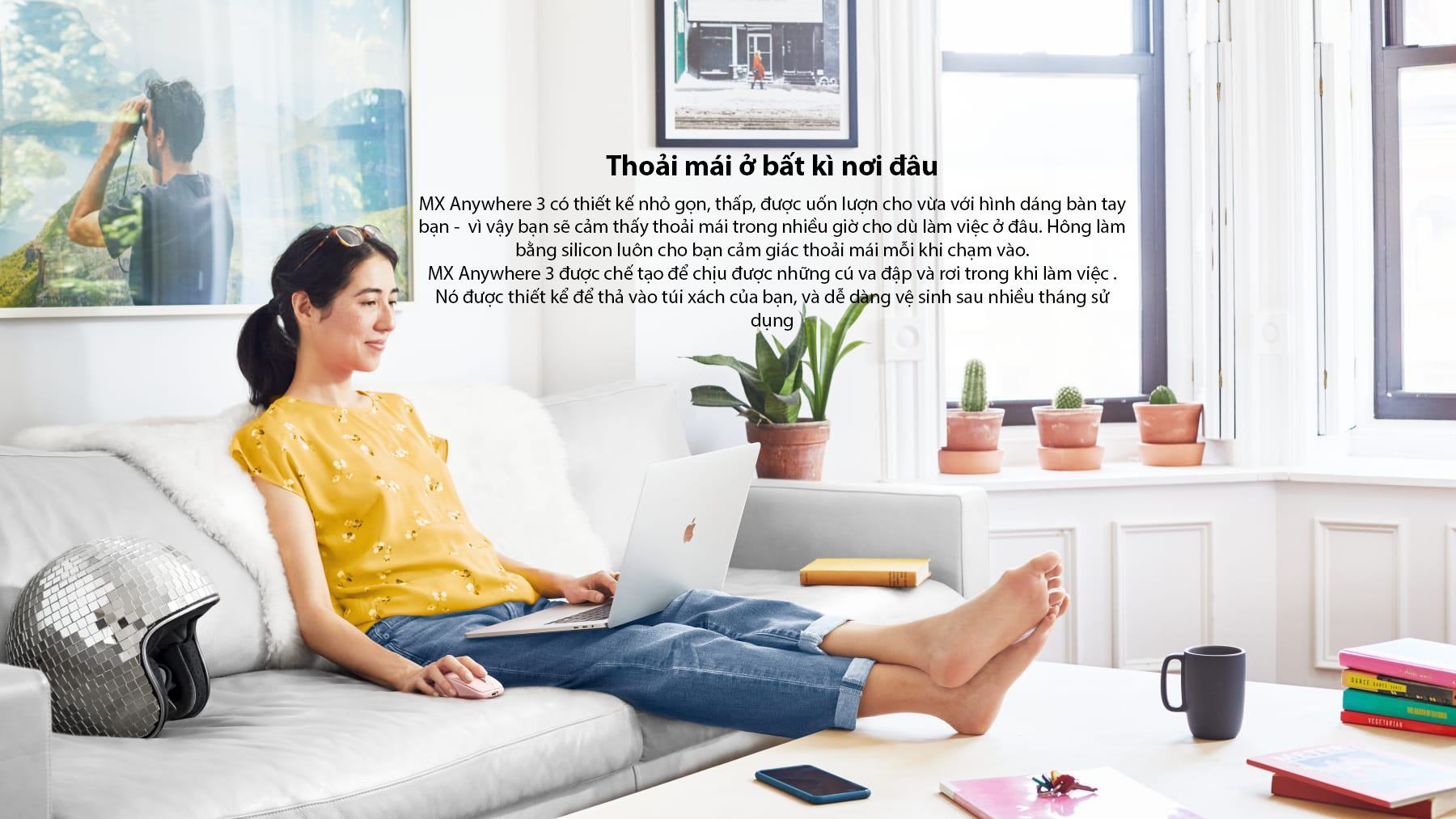 Chuột Logitech MX Anywhere 3 Rose (USB/Wireless/Bluetooth/Hồng/910-005994) 5