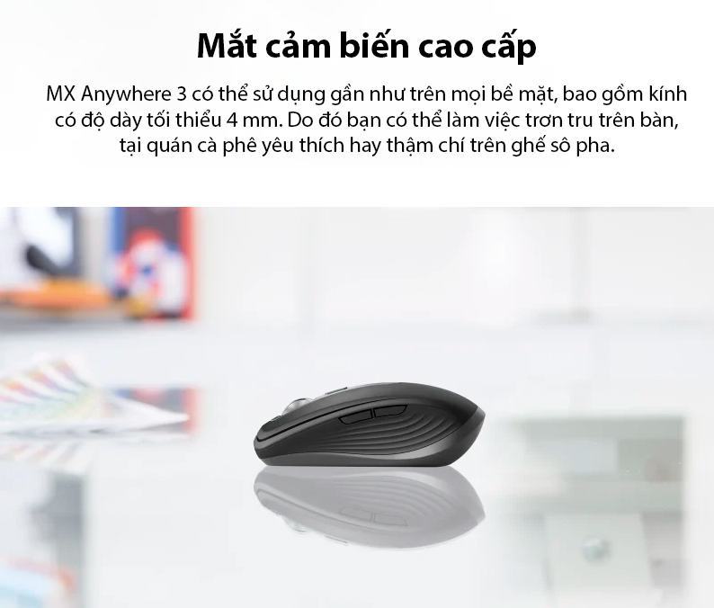 Chuột Logitech MX Anywhere 3 Rose (USB/Wireless/Bluetooth/Hồng/910-005994) 4