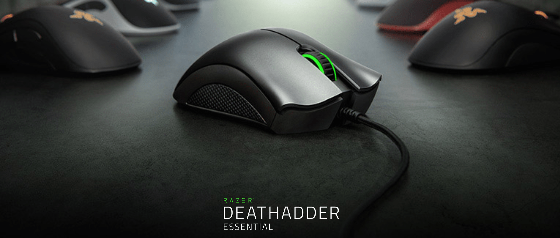 Chuột Razer DeathAdder Essential Ergonomic đen (USB/Led Green) (RZ01-03850100-R3M1) 1