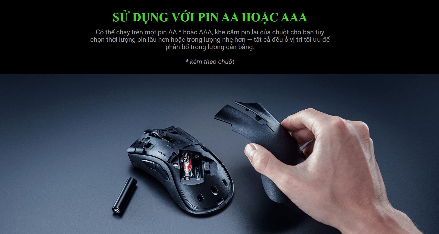Chuột Razer DeathAdder V2 X HyperSpeed-Wireless Ergonomic (RZ01-04130100-R3A1) 4