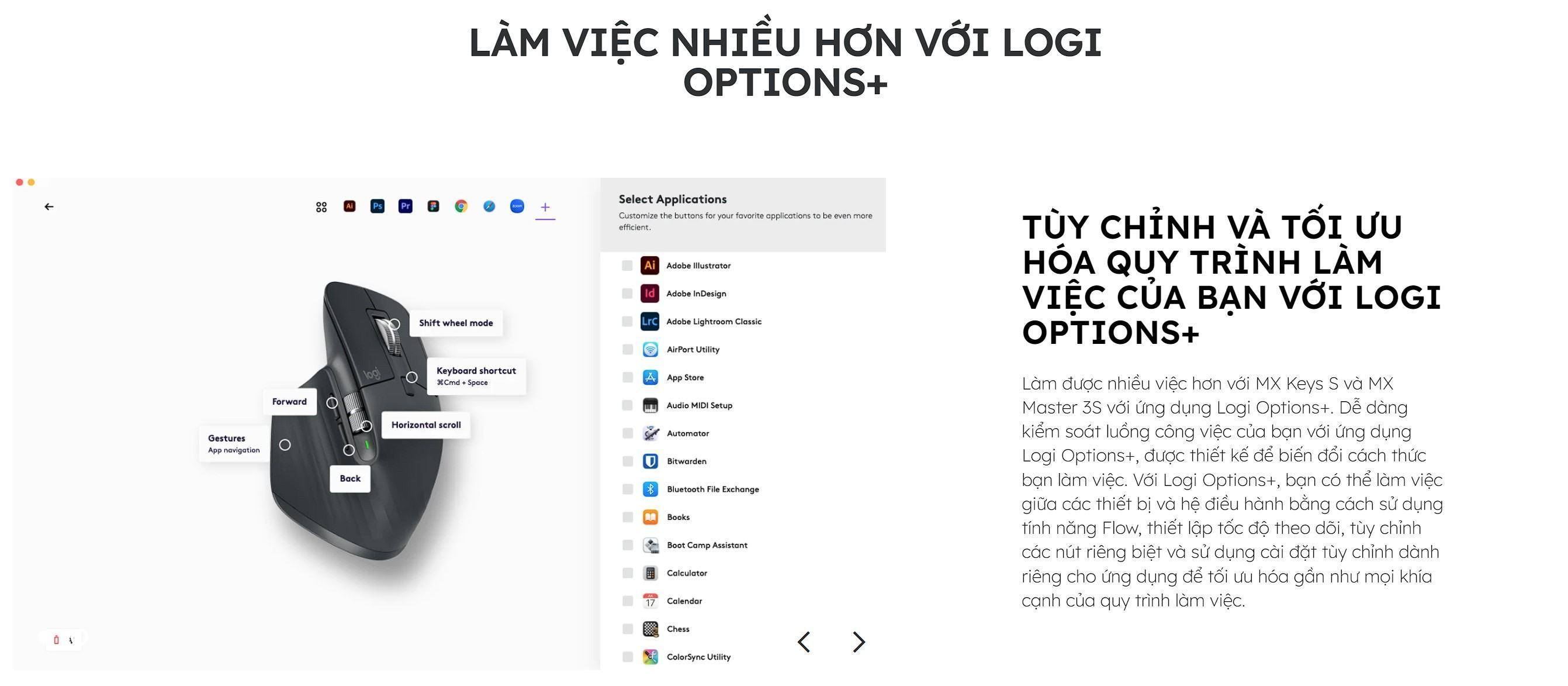 Combo Bàn Phím và Chuột không dây Logitech MX Keys S Graphite 920-011605