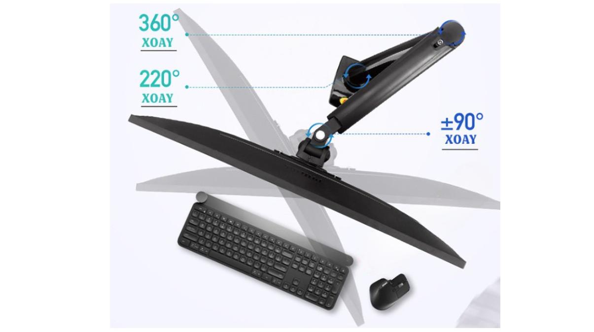 Combo Giá Treo Màn Hình NB F160 (17-27 inch) - Kẹp Laptop NB FP2 2