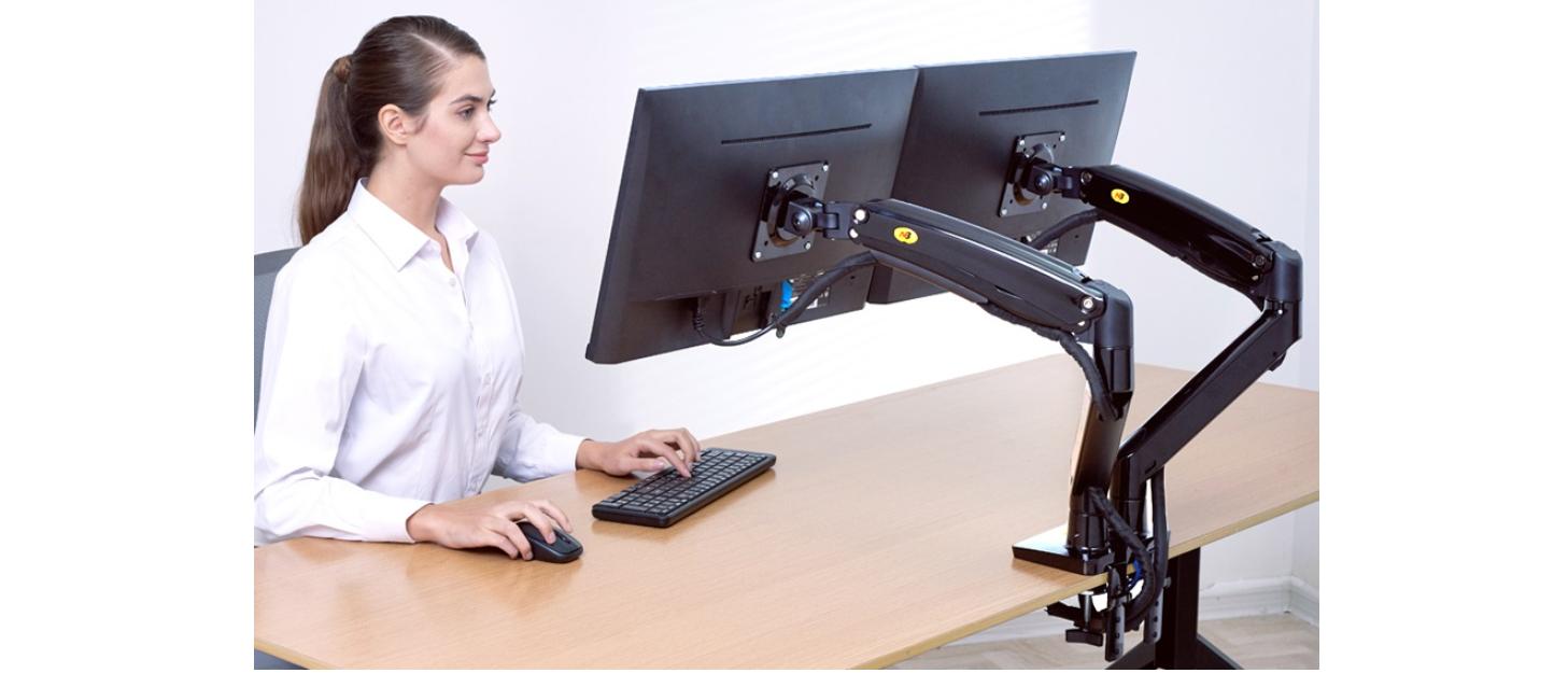 Combo Giá Treo Màn Hình North Bayou F195 (22-32inch) - Kẹp Đỡ Laptop Ergotek EP9 (10-19inch)