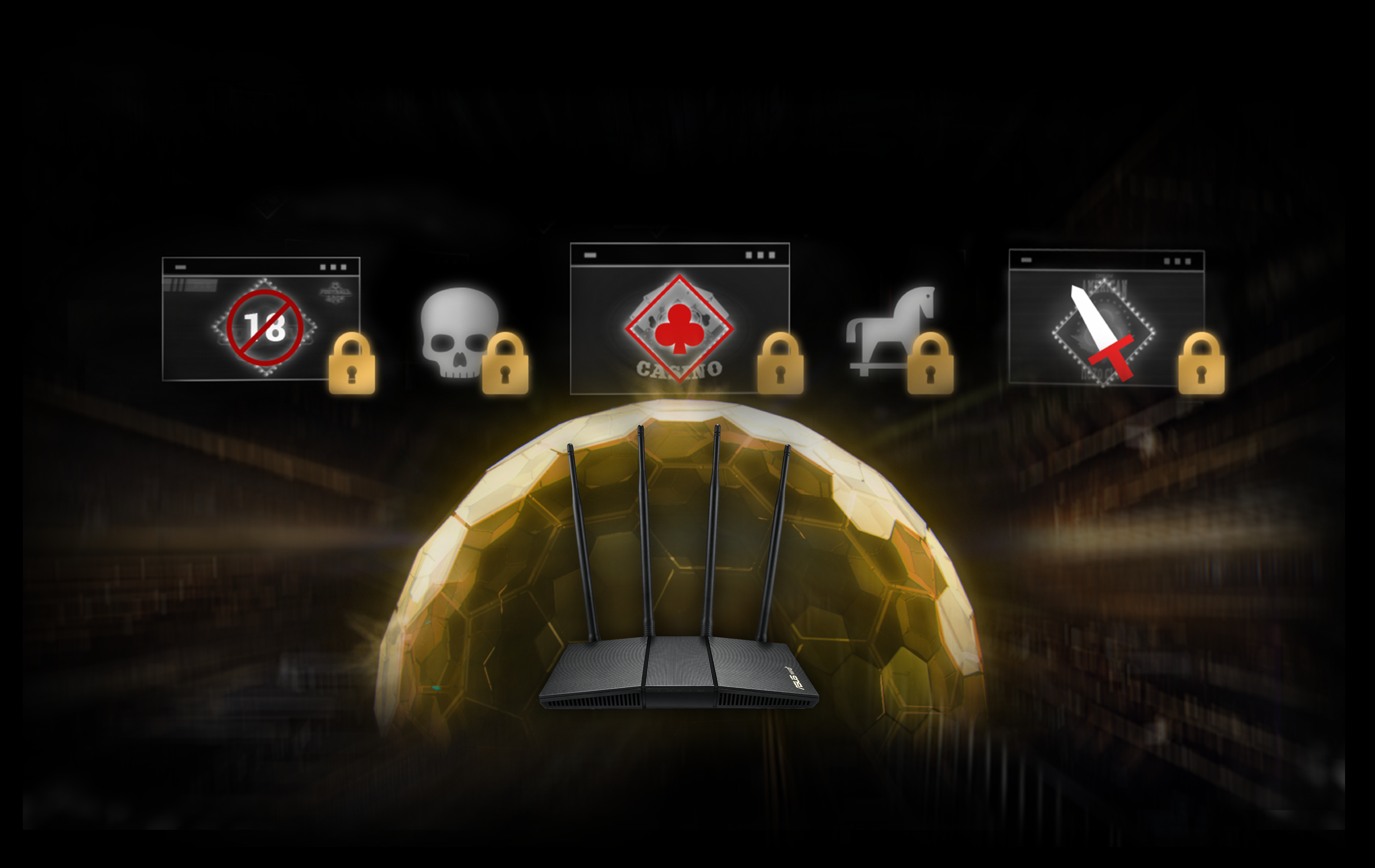 Bộ phát wifi ASUS RT-AX1800HP V2 4