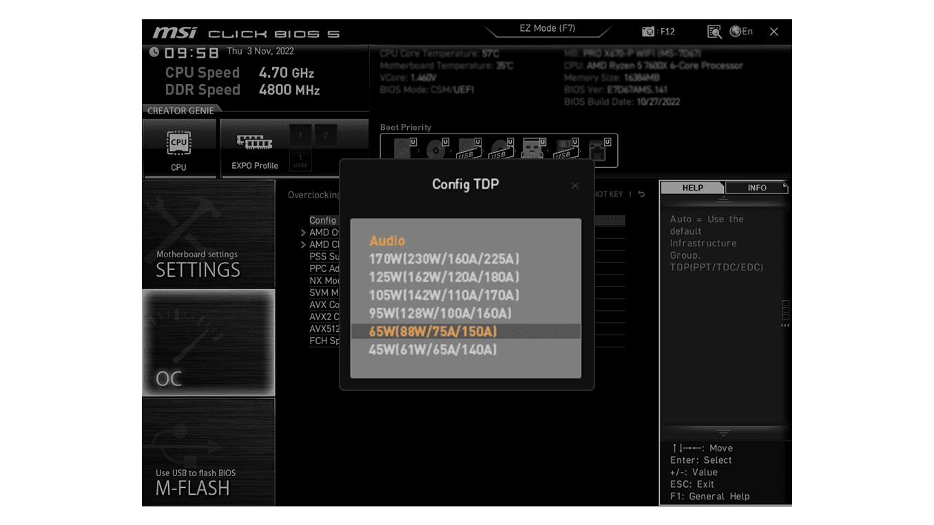 config-tdp-pro msi auto detect your fan