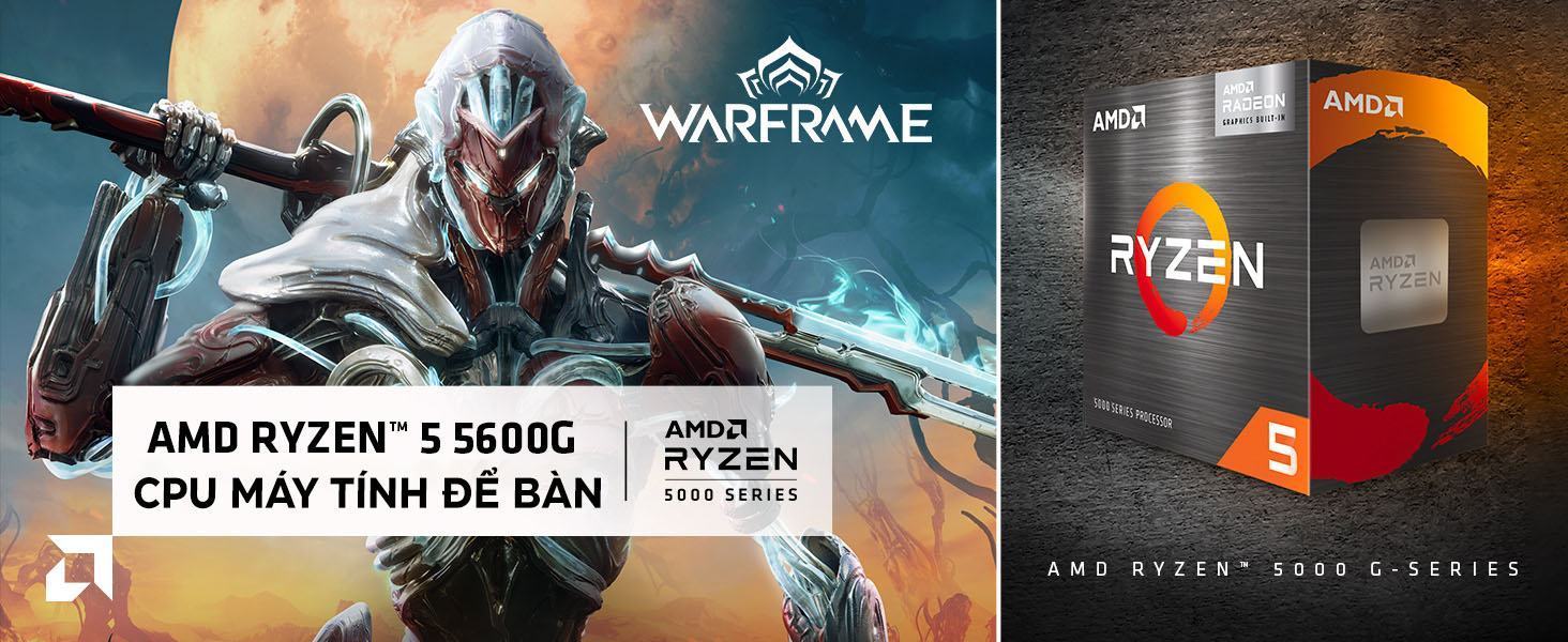 CPU AMD Ryzen 5 5600G (3.9GHz Upto 4.4GHz / 19MB / 6 Cores, 12 Threads / 65W / Socket AM4