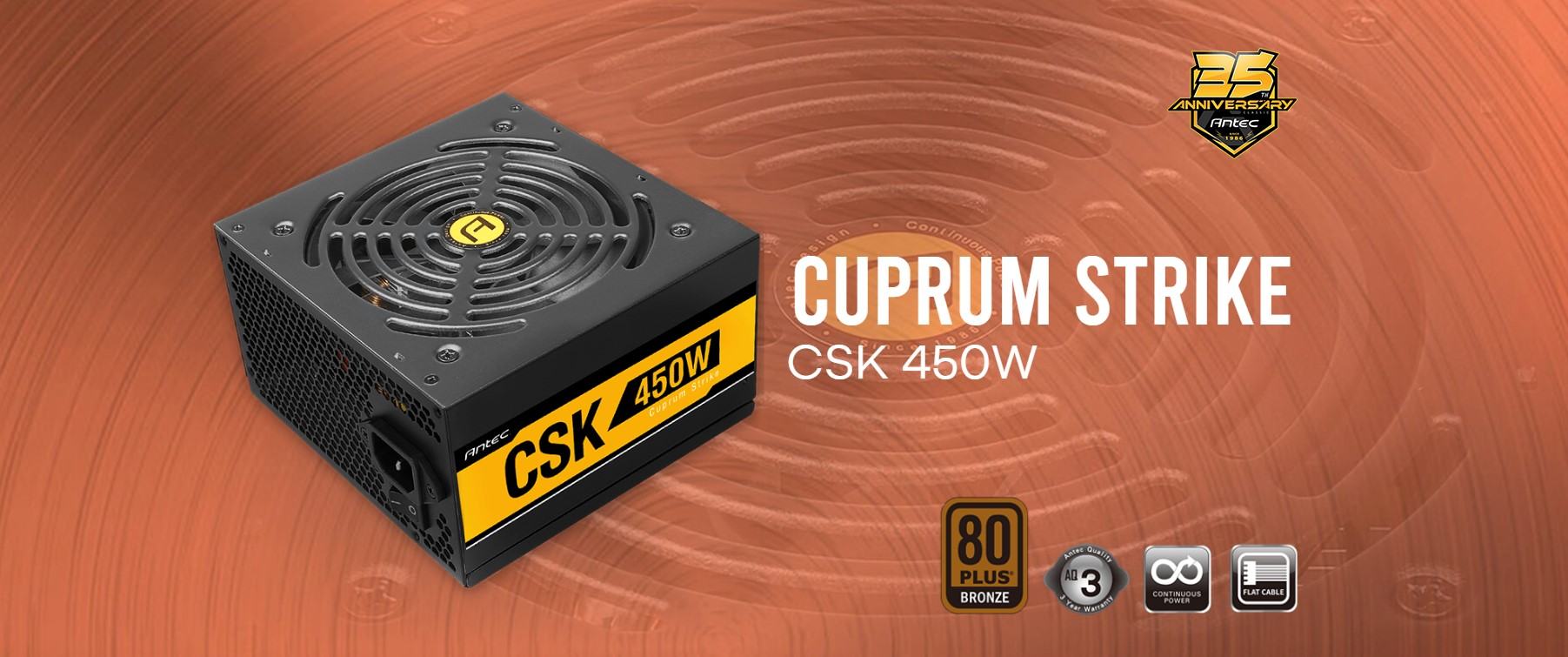 Nguồn ANTEC CUPRUM STRIKE CSK450 - 450w ( 80 Plus Bronze/Màu Đen)
