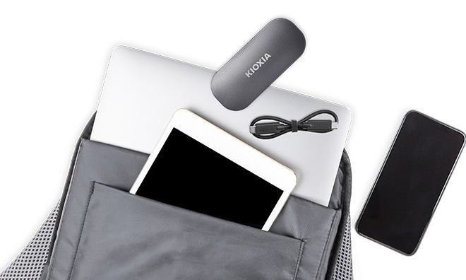 Ổ Cứng Di Động SSD 1TB KIOXIA EXCERIA PLUS PORTABLE USB 3.2 Gen 2 Đọc 1050MB/Ghi 1000MB (LXD10S001TG8) 2