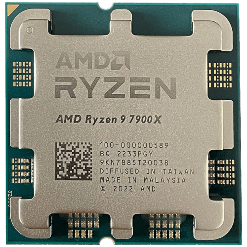 CPU AMD Ryzen 9 7900X (4.7 GHz Upto 5.6GHz / 76MB / 12 Cores, 24 Threads / 170W / Socket AM5) - TRAY NEW